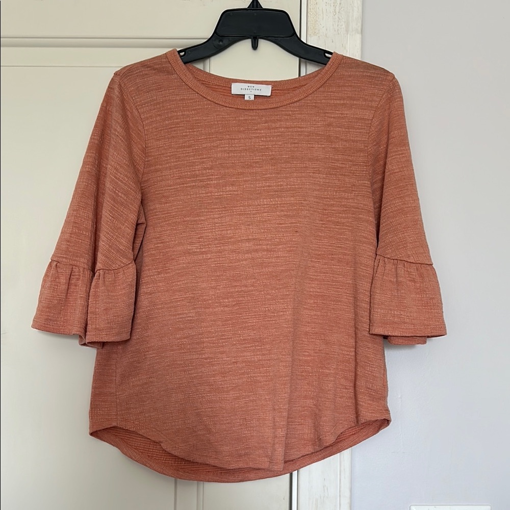 New Directions Pink Relaxed Blouse with 3/4 Sleeves
